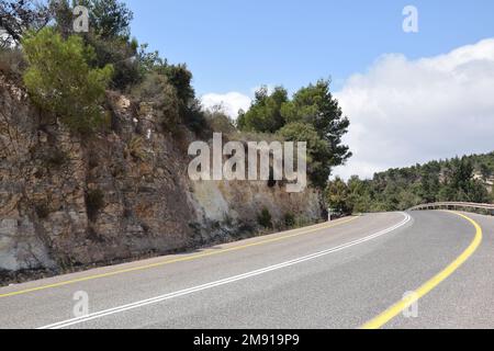 Golanhöhen - Straßen im Norden Israels Stockfoto