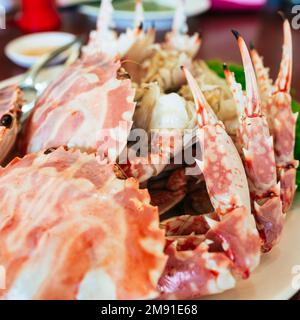 Gedämpfte Krabben Stockfoto