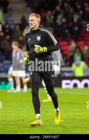 Joe Hart, Torwart von Celtic, einem schottischen Team mit Sitz in Glasgow, das derzeit in der schottischen Premier-Division spielt. Stockfoto