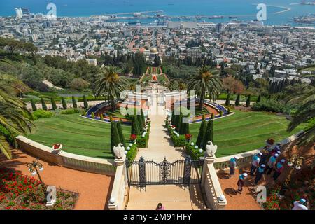 Bahal Holy Place Gardens, Haifa, Israil Stockfoto