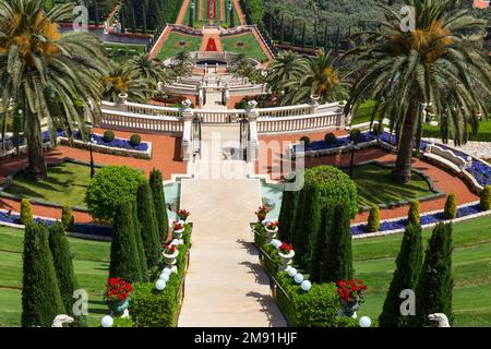 Bahal Holy Place Gardens, Haifa, Israil Stockfoto