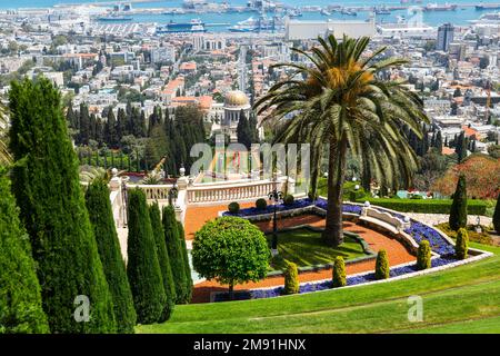 Bahal Holy Place Gardens, Haifa, Israil Stockfoto