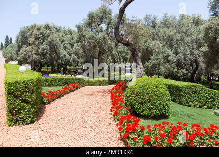 Bahal Holy Place Gardens, Haifa, Israil Stockfoto