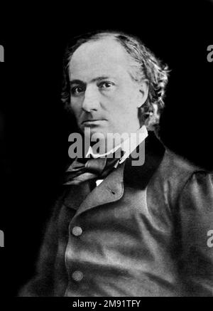 Baudelaire. Portrait des französischen Dichters Charles Pierre Baudelaire (1821-1867) von Nadar (Gaspard Felix Tournachon), c. 1860 Stockfoto