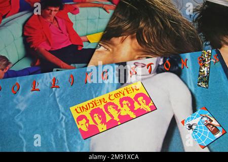 Viersen, Deutschland - November 9. 2022: Nahaufnahme des isolierten Vinylalbums der Rolling Stones Band Stockfoto