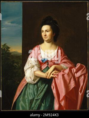 Frau Sylvester (Abigail Pickman) Gardiner John Singleton Copley (Usa, 1738-1815). Mrs. Sylvester (Abigail Pickman) Gardiner, Ca. 1772. Öl auf Leinwand, 50 3/8 x 40 Zoll (128 x 101,6 cm). In diesen beiden Gemälden saßen Abigail Pickman und Elizabeth Goldthwaite für ihre Hochzeitsporträts. Wie typisch für weiße Frauen der oberen Klasse in den kolonialen Vereinigten Staaten, haben sie wahrscheinlich nicht kontrolliert, wie sie in diesen Bildern dargestellt werden, die die Stabilität und den Wohlstand der Familie vermitteln sollten. Vor der amerikanischen Revolution war der Boston-Maler John Singleton Copley der begehrteste A Stockfoto