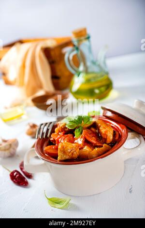 Chinesisches Huhn, süße Sauce Stockfoto