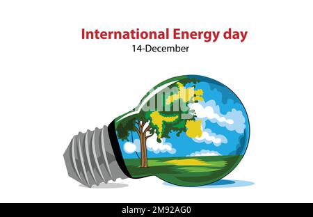 Vektordarstellung des internationalen Energietages Stock Vektor