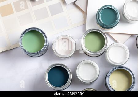 Wahl der Wandfarben Stockfoto