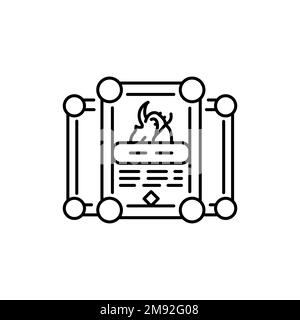 Symbol für die Farblinie der Gamefi-Karten. Digitale Kryptografie. Piktogramm für Webseite. Stock Vektor