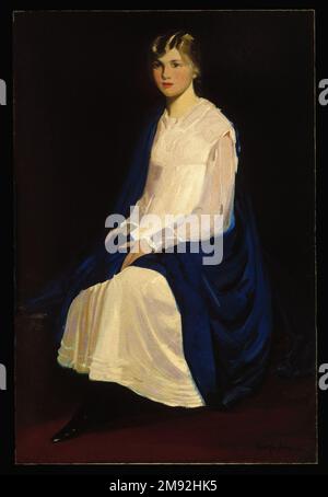 Porträt eines jungen Mädchens (Antoinette Kraushaar) George Benjamin Luks (Amerikaner, 1867-1933). , 1917. Öl auf Segeltuch, 60 1/8 x 40 1/16 Zoll (152,7 x 101,7 cm). George Benjamin Luks malte gelegentlich formelle Porträts wie dieses, eines der 15 Jahre alten Antoinette Kraushaar (1902-1992), die in ihrem Grammatikkkleid posierte. Obwohl ihr Vater ein angesehener Kunsthändler war (sie folgte ihm in diesem Beruf), hatte sie noch nie einen Künstler bei der Arbeit gesehen, bevor sie für Luks saß. Später erinnerte sie sich: „Es war sehr interessant, denn man konnte sehen, wie er einen starken Schlaganfall hineinstecken würde Stockfoto