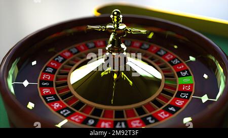 Casino Roulette Rad. Computer erzeugt 3D Rendering Stockfoto