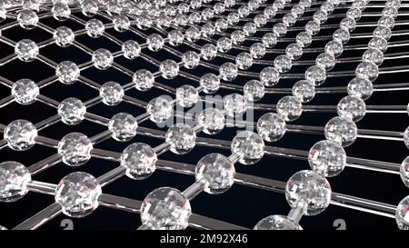 Molekülstruktur. Computergeneriertes 3D-Rendering Stockfoto