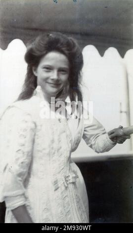 Dieses Foto von Großherzogin Tatiana Nikolajewna aus Russland im Jahre 1906 Stockfoto