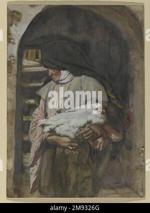 Saint Anne (Sainte Anne) James Tissot (Französisch, 1836-1902). Saint Anne (Sainte Anne), 1886-1894. Undurchsichtige Aquarelle über Graphit auf grauem gewebtem Papier, Bild: 8 1/16 x 5 13/16 Zoll (20,5 x 14,8 cm). Europäische Art. 1886-1894 Stockfoto