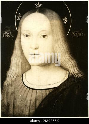 Porträt des jungen Christus Galeazzo Campi (Italienisch, Cremonesisch, 1477-1536). Porträt des jungen Christus, ca. 1510-1515. Öl auf Platte, 10 x 8 Zoll (25,4 x 20,3 cm). Europäische Kunst ca. 1510-1515 Stockfoto