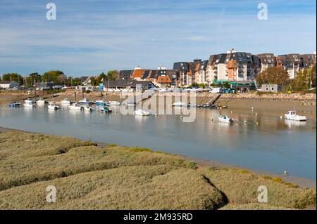 Frankreich, Calvados (14), Cabourg, La taucht Flussmündung bei Ebbe Stockfoto