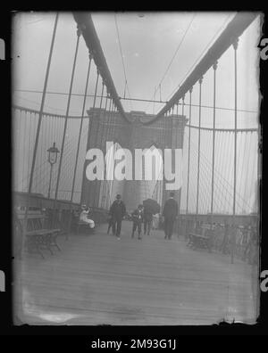 Brooklyn Bridge Edgar S. Thomson (amerikanisch, aktiv 1890er-1900er). Brooklyn Bridge, 1895. Glasplatte negativ, 4 x 5 Zoll (10,2 x 12,7 cm). 1895 Stockfoto