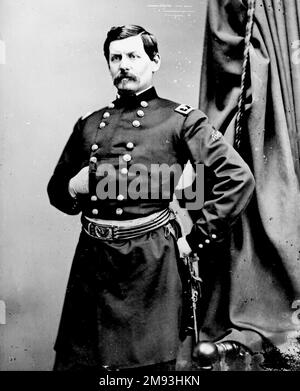 Generalmajor George B. McClellan, der die Armee der Potomac befehligte und während des Amerikanischen Bürgerkriegs als befehlshabender General der US-Armee diente Stockfoto