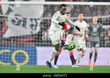 Genua, Italien. 16. Januar 2023. Ridgeciano Haps (Venezia) beim CFC gegen Venezia FC in Genua, italienisches Fußballspiel Serie B in Genua, Italien, Januar 16 2023 Kredit: Independent Photo Agency/Alamy Live News Stockfoto