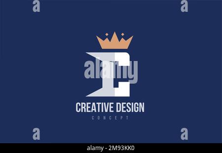 Logo-Symbol mit dem Buchstaben „King Crown C“. Kreative Vorlage für Unternehmen und Unternehmen Stock Vektor