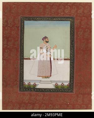 Munir al-Mulk Bahadur Indianer. Munir al-Mulk Bahadur, 1875-1900. Lichtundurchlässige Aquarelle und Gold auf Papier, Blatt: 19 11/16 x 11 13/16 Zoll (50,0 x 30,0 cm). Asiatische Kunst 1875-1900 Stockfoto