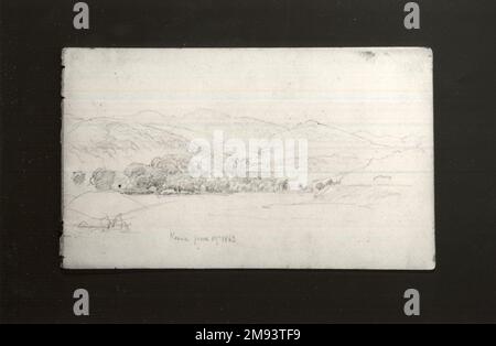 Skizzenbuch, Adirondack Subjects William Trost Richards (Amerikanisch, 1833-1905). Skizzenbuch, Adirondack-Subjekte, 1863. Graphit auf Papier, 4 3/4 x 8 Zoll Amerikanische Kunst 1863 Stockfoto