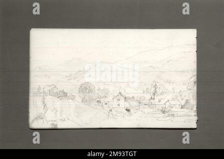 Skizzenbuch, Adirondack Subjects William Trost Richards (Amerikanisch, 1833-1905). Skizzenbuch, Adirondack-Subjekte, 1863. Graphit auf Papier, 4 3/4 x 8 Zoll Amerikanische Kunst 1863 Stockfoto