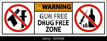 Warnschild "Drogenfreie Zone" Stock Vektor