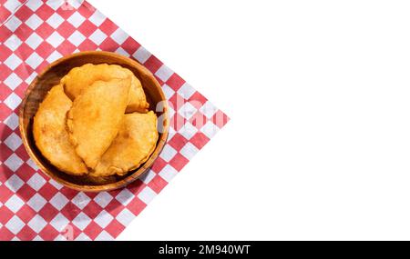 Traditionelle argentinische salzige Empanadas gefüllt mit Fleisch Stockfoto