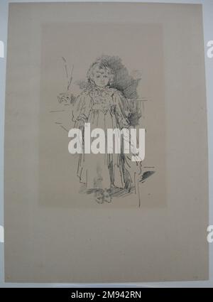 Little Evelyn James Abbott McNeill Whistler (amerikanisch, 1834-1903). , 1896. Lithograf, 12 5/8 x 8 15/16 Zoll (32,1 x 22,7 cm). Amerikanische Kunst 1896 Stockfoto