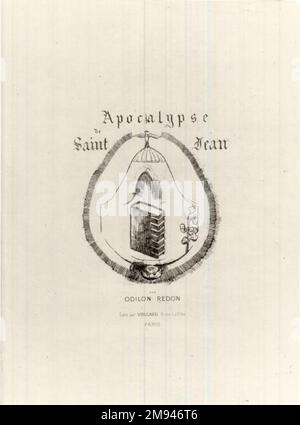 Frontispiece zu Apocalypse de Saint-Jean Odilon Redon (Französisch, 1840-1916). Frontispiece zu Apocalypse de Saint-Jean, 1899. Japanisches Papier, 9 3/16 x 7 15/16 Zoll (23,3 x 20,2 cm). Europäische Art. 1899 Stockfoto