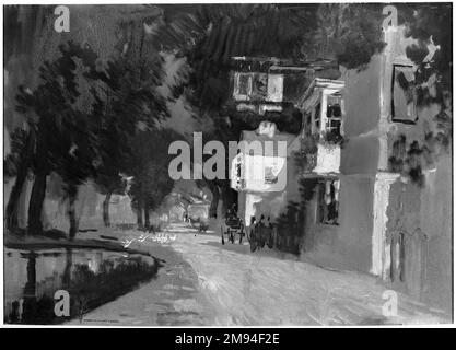 Godstone; Clayton Arms Joseph Pennell (Amerikanisch, 1860-1926). Gouache malt amerikanische Kunst Stockfoto