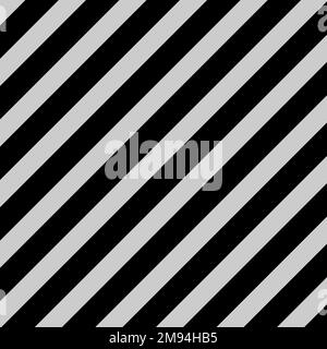 Nahtloses Muster enthält Linien mit einer Neigung von 45 Grad, geneigte Linien, graue und schwarze Farben, Vektor für schräge Linien Stockfoto