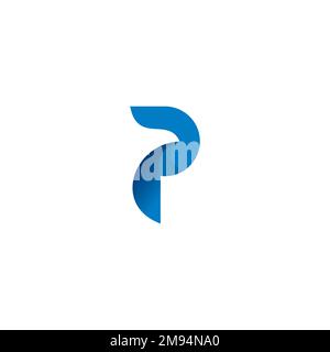 P EAGLE-Logo-Design. Vogelbuchstabe P-Symbol Stock Vektor