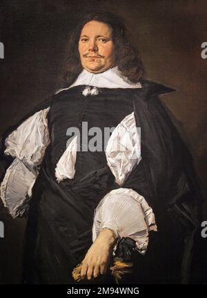 Portrait of a man (.1660) von Frans Hals (1582-1666) Dutch Netherlands. Dutch Golden Age Maler von Porträts, die in Haarlem gearbeitet haben Stockfoto