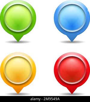 Pins zuordnen, Abbildung Vektor EPS10 Stock Vektor