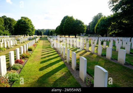 Deutschland: Reichswald-Waldfriedhof, der größte Commonwealth-Friedhof Deutschlands. Es enthält die Überreste von 7,654 Soldaten. Stockfoto