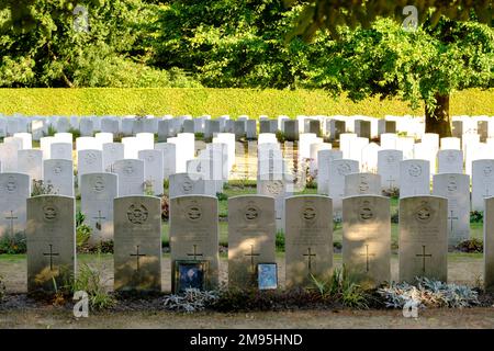 Deutschland: Reichswald-Waldfriedhof, der größte Commonwealth-Friedhof Deutschlands. Es enthält die Überreste von 7,654 Soldaten. Stockfoto