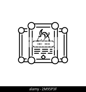 Symbol für die Farblinie der Gamefi-Karten. Digitale Kryptografie. Piktogramm für Webseite. Stock Vektor