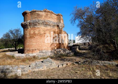 Römische Ruinen von Milreu, Tempel, Estai, Faro, Algarve, Portugal Stockfoto