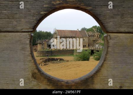 Mittelalterliche Burg Guédelon. Puisaye. Yonne. Bourgogne. Frankreich. Europa. Stockfoto