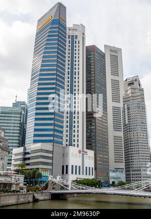 Bürotürme im zentralen Geschäftsviertel von Singapur Stockfoto