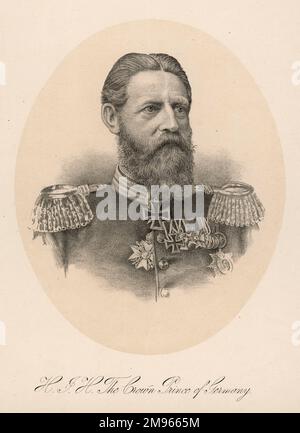 FRIEDRICH WILHELM, der zukünftige Friedrich III. Von Deutschland, noch Kronprinz von Deutschland. Verheiratet mit Prinzessin Vicky von GB, starb er, nachdem er nur 3 Monate regierte. Stockfoto