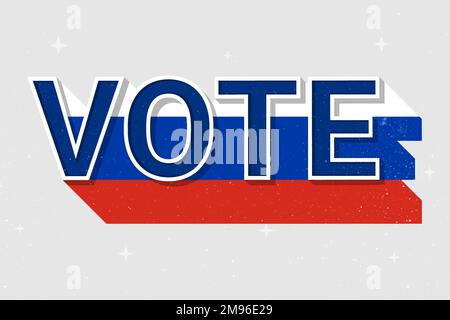 Wählen Sie das russische Flaggen-Vektorwahlen Stock Vektor