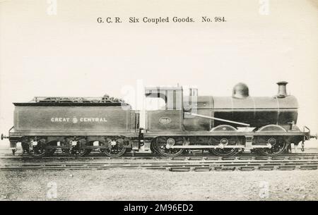 Lokomotive Nr. 984 6 gekoppelter Gütermotor Stockfoto