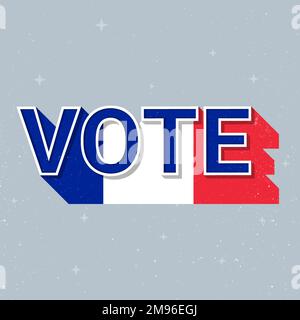 Wahltext in Frankreich Vektor Demokratie Stock Vektor