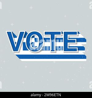 Griechenland Wahltext Vektordemokratie Stock Vektor