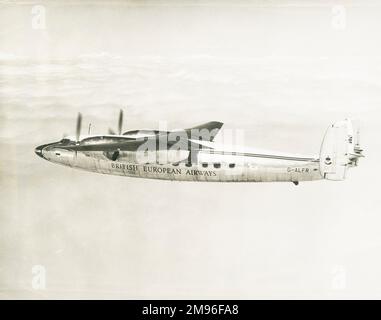 Elisabethanischer G ALFR-Umbauprototyp im Flug. Stockfoto