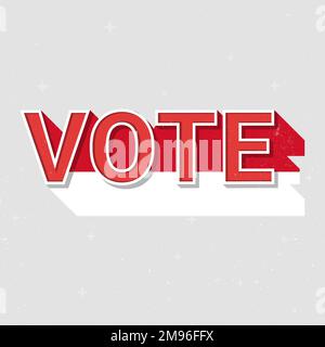 Indonesischer Wahltext Vektordemokratie Stock Vektor